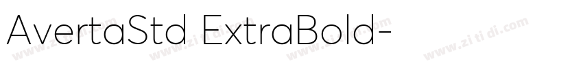 AvertaStd ExtraBold字体转换